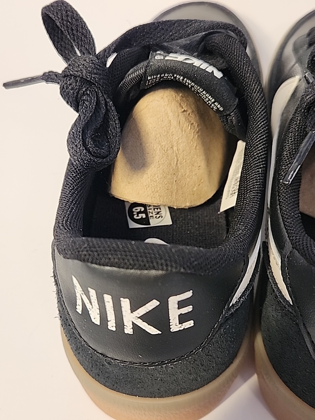 Nike Killshot 2 Black Leather White Swoosh Gum Sole Men 6.5 Women 8 NEW NO BOX