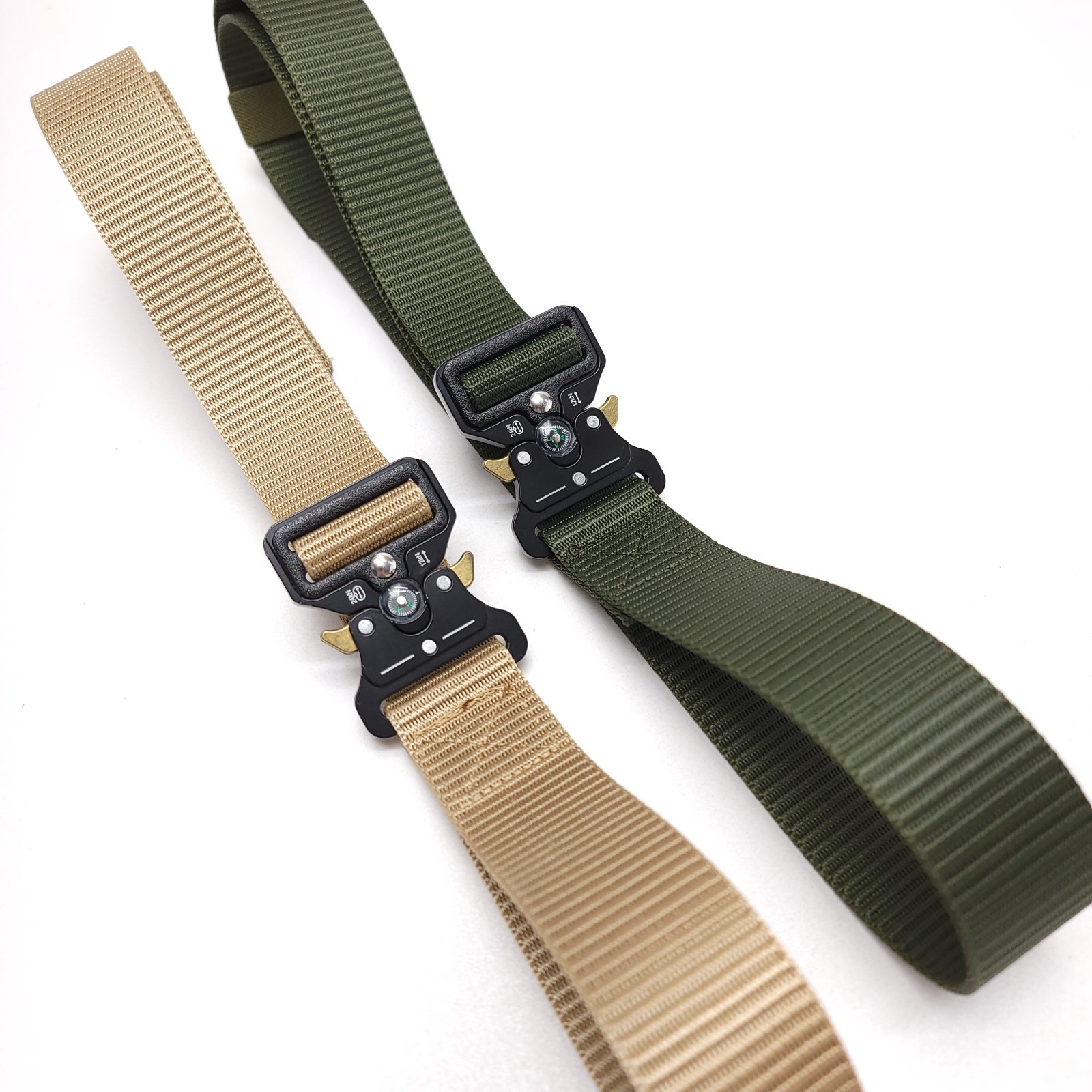 Tactical Belt 1.7″ Mens Nylon Webbing Belt Heavy Duty Quick Release Buckle Lot 2
