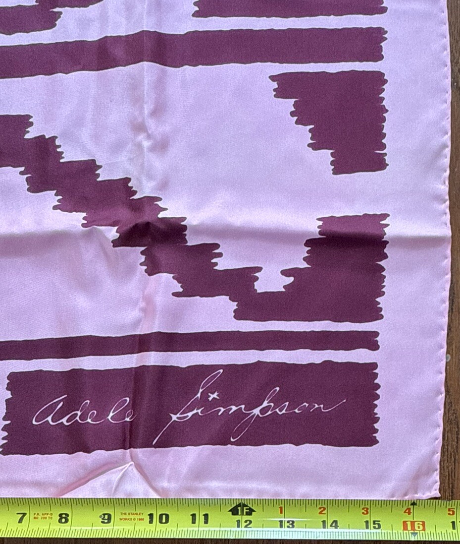 Vintage Designer Adele Simpson 100% Silk Banner Scarf 17″ X 64″ Inches