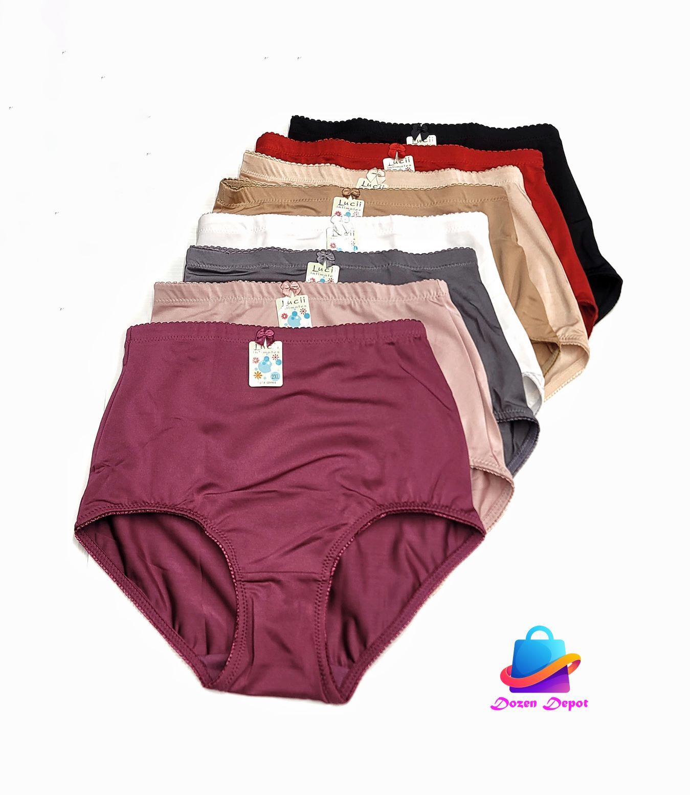 Plus Women Full Coverage High Waist Light Tummy Control Satin Girdle Panty 2X-5X