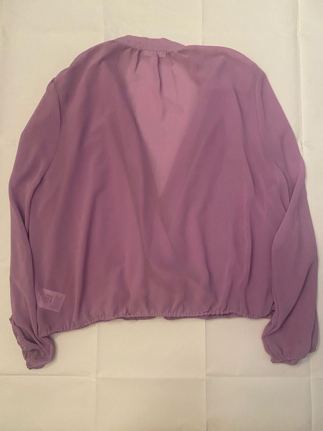 Bar III Women’s Purple Long Sleeve Surplice Wrap Blouse