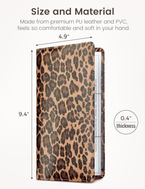 Leopard Car Registration and Insurance Holder, Car Big Size darkleopard