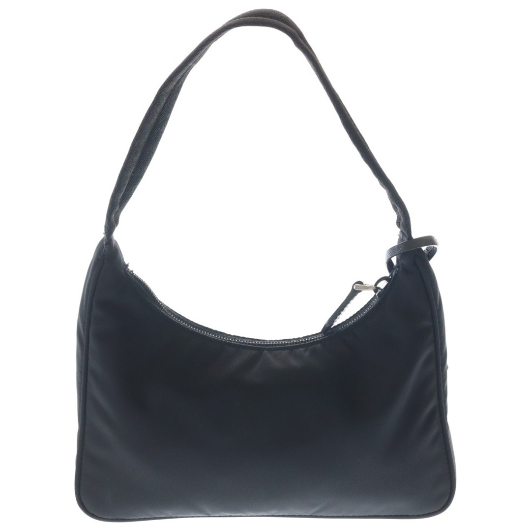 PRADA Re-Edition 2000 Re-Nylon Triangle Logo Plate Handbag Black 1NE515 Used e2d