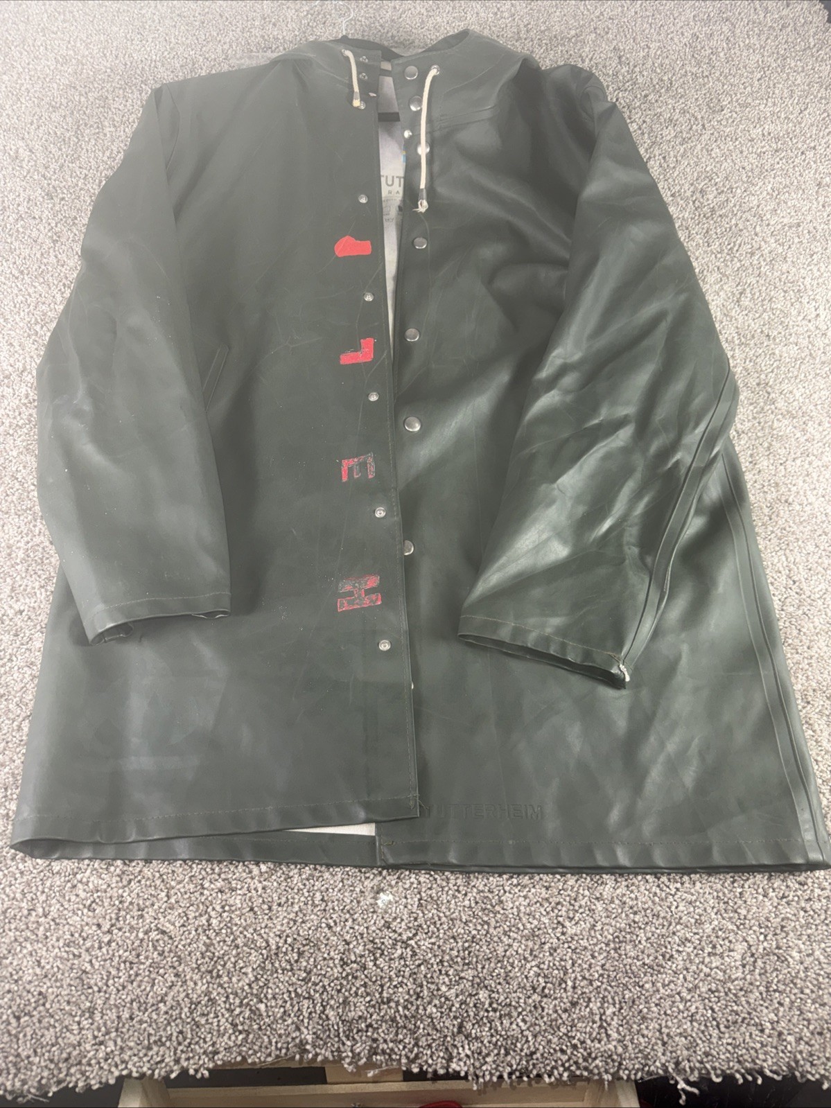 stutterheim raincoat Size XS GREEN See Description