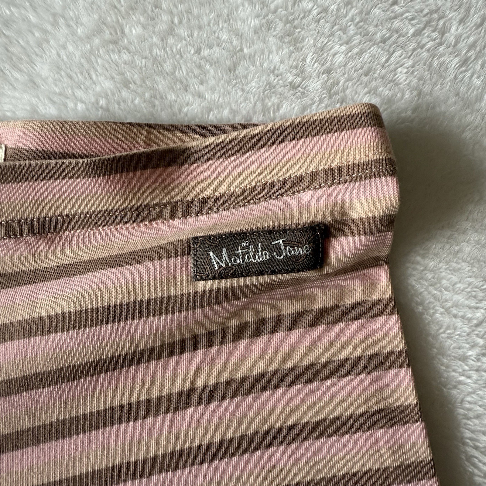 Matilda Jane Happy and Free Taffy Pull Ruffle Leggings Girls Size 12 Striped