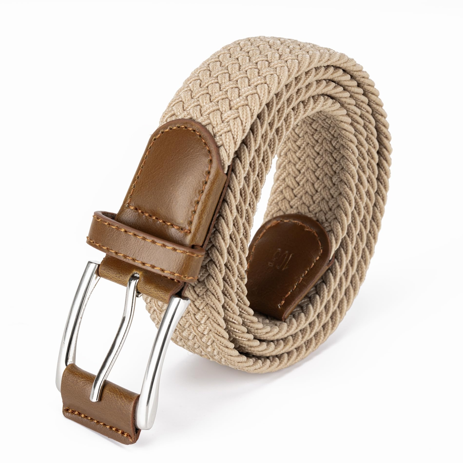 Mens Belt,Canvas Elastic Fabric Woven Stretch Belts for Golf Casual Pants Shirts