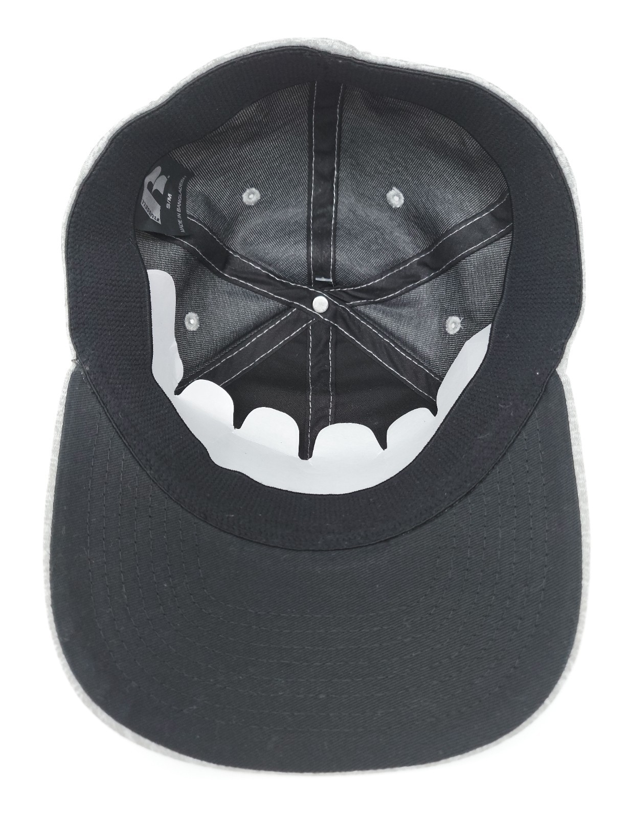Russell Dri-Power 360 Baseball Cap Gray S/M Stretch Fit Moisture Wicking NWT