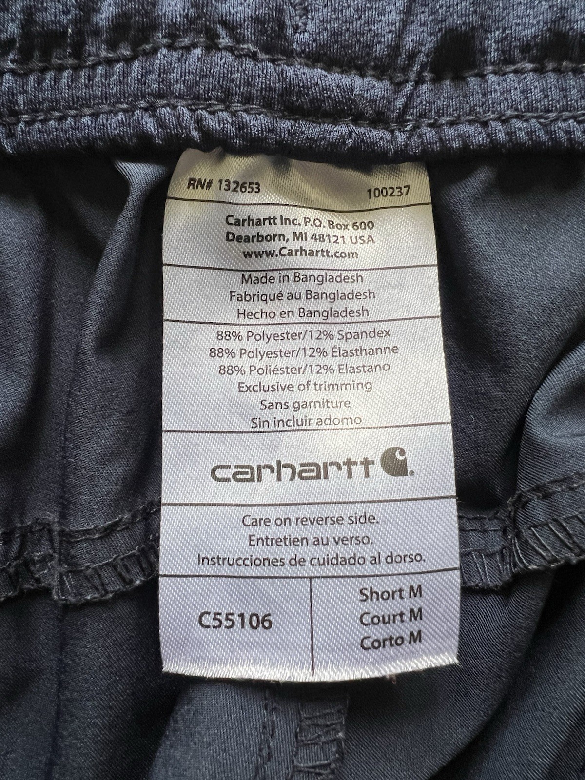 Carhartt Force Liberty Scrub Pants Men’s Medium Short 32×27.5 Blue Cargo C55106