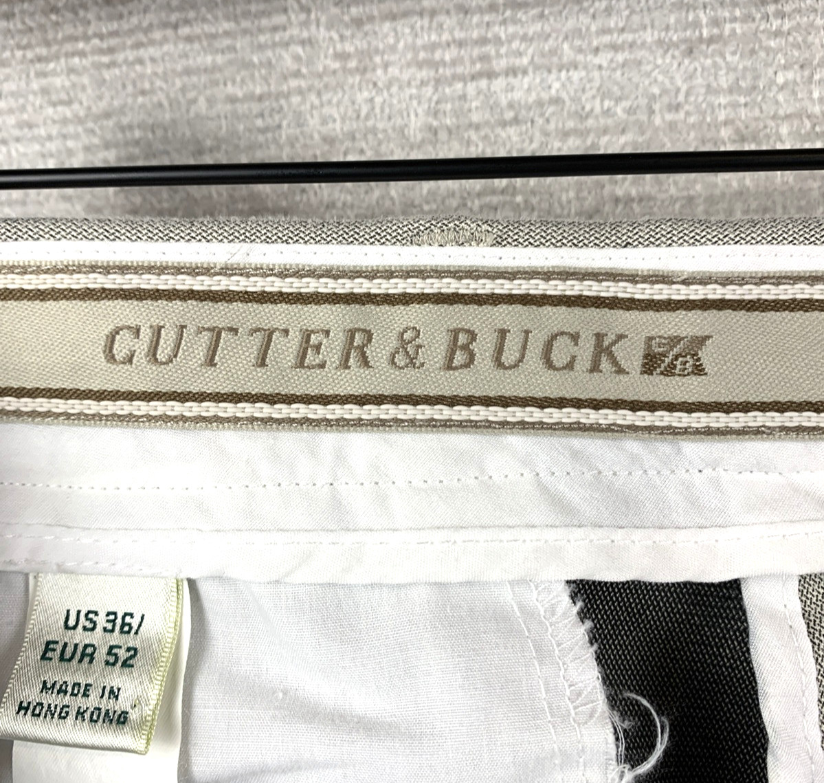 CUTTER & BUCK Chino Shorts Men’s 36 x 8.5 Gray Pleated Front Golf Classiccore