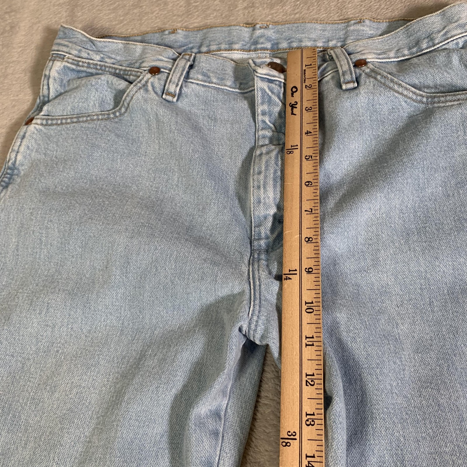 Vintage Wrangler 936GBH Jeans Mens 34×30 (Tag 35×30) Blue Light Wash Straight