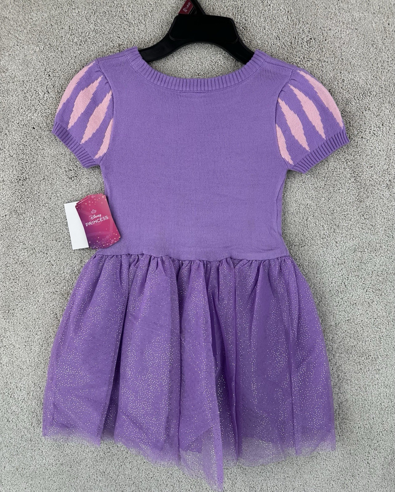 Disney Princess Rapunzel Light Purple Short Sleeve Tulle Dress Kids S (6/6X)