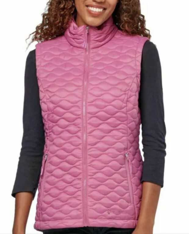 Free Country Ladies Quilted Vest Size Small Berry Tarnish NEW