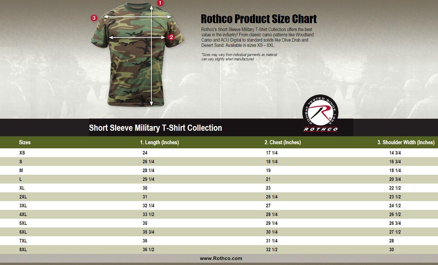 Rothco Mens Camo Short Sleeve Tactical Military T-Shirt (Choose Sizes)