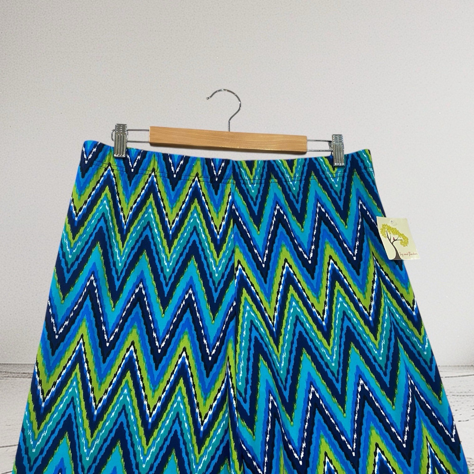 Fig And Flower Womens Wide Leg Pants Size Large Pull On Stretch Boho Chic NWT