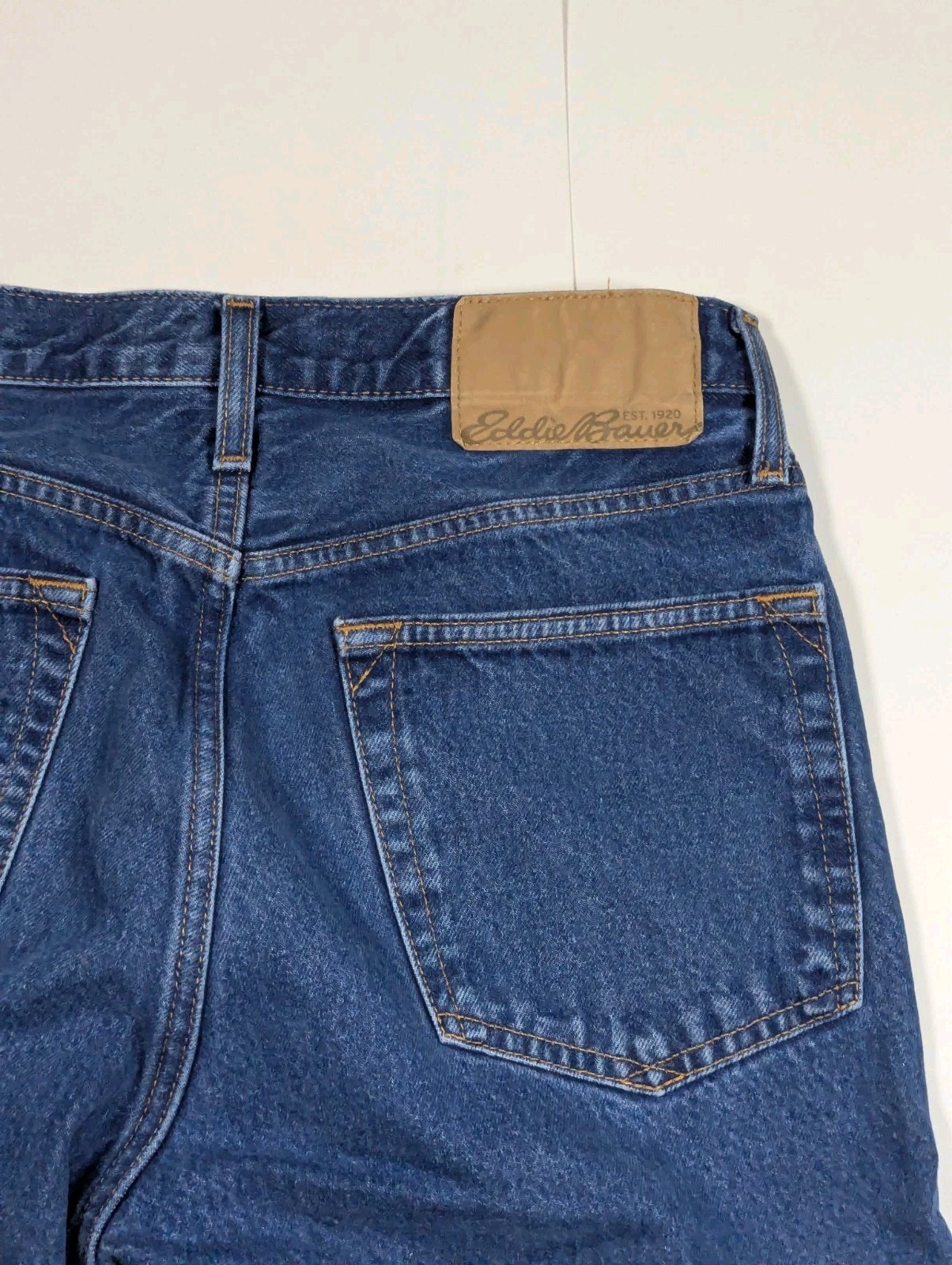 Eddie Bauer Mens Original Straight Fit Dark Wash Denim Jeans Size 31×32