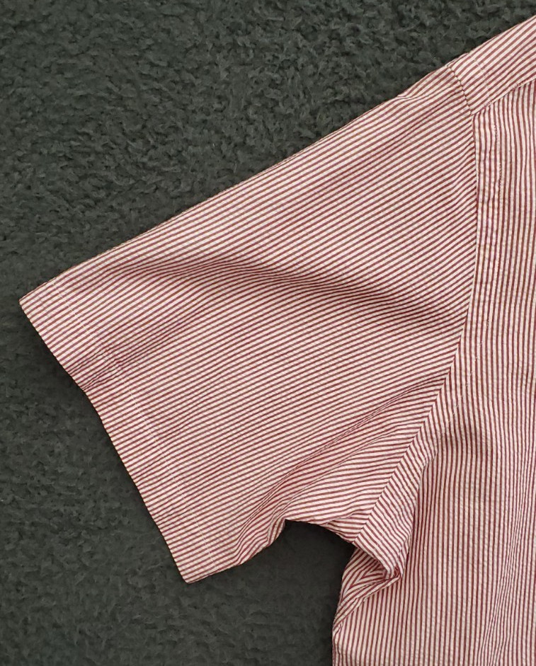 VTG Ralph Lauren Seersucker Button Down Men Sz XL Red Stripe Classic Fit Boating
