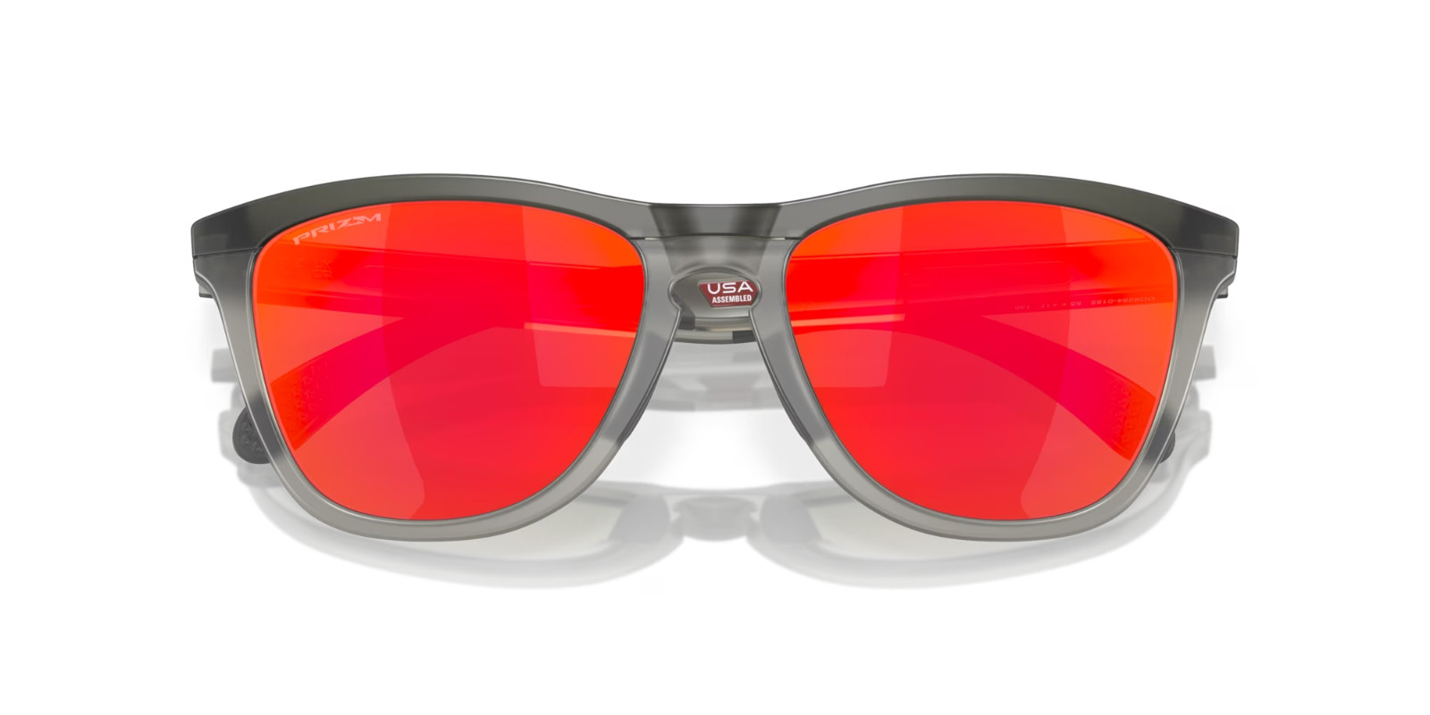 NEW Oakley Frogskins OO9284-0155 Sunglasses Matte Crystal Grey Prizm Ruby Lens