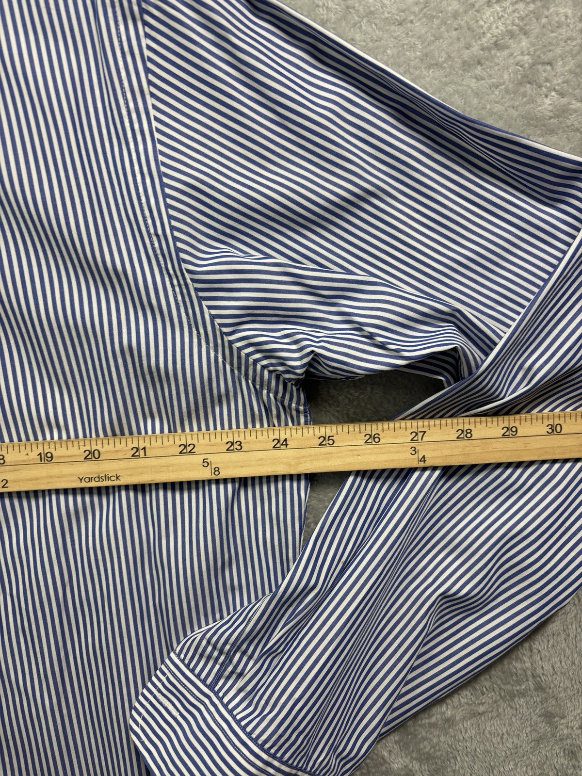 Ralph Lauren Custom Fit Shirt Mens XL Blue White Stripe Button Down