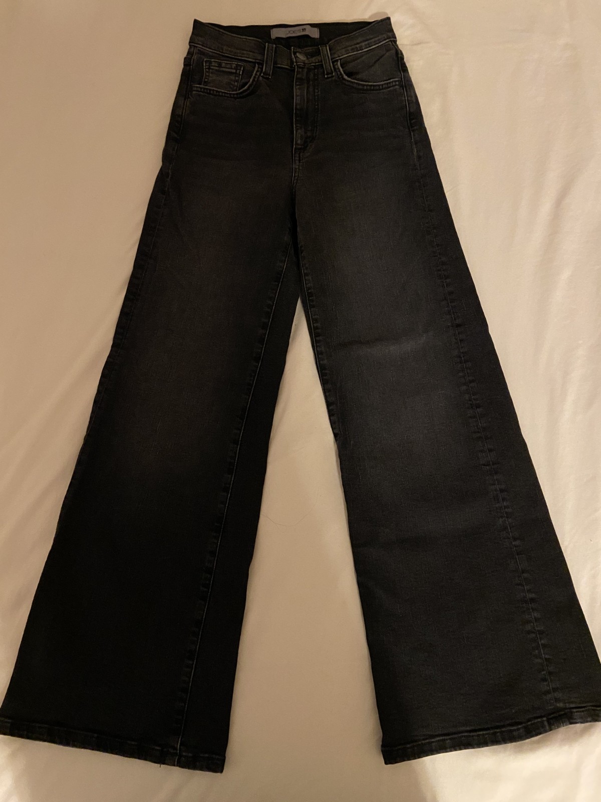 JOE’S JEANS HIGH RISE WIDE LEG ANKLE JEANS IN BLACK MEIRA SIZE 23