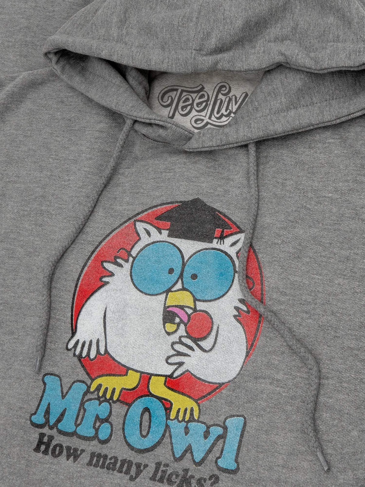 Mr. Owl Tootsie Pop How Many Licks Hooded Sweatshirt – Oxford Gray