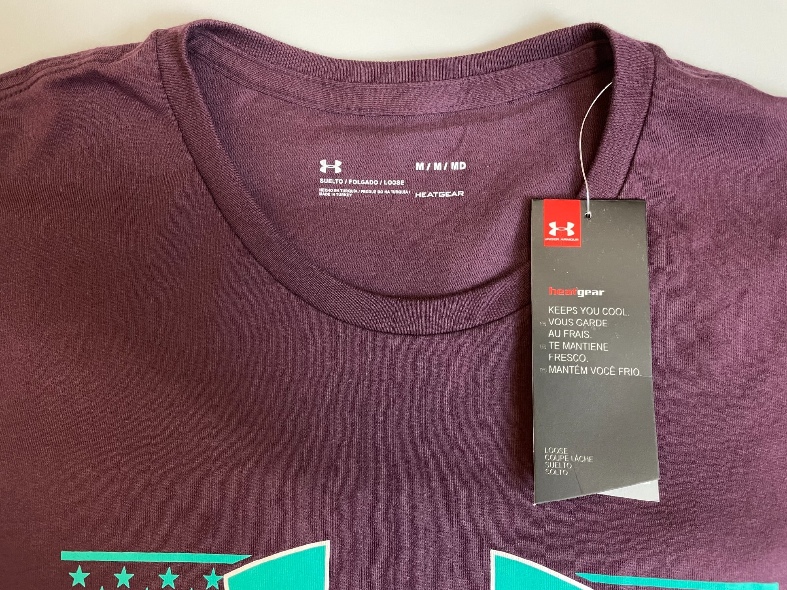 Under Armour Shirt Mens Small Medium Purple Pink Athletic Fit Soft