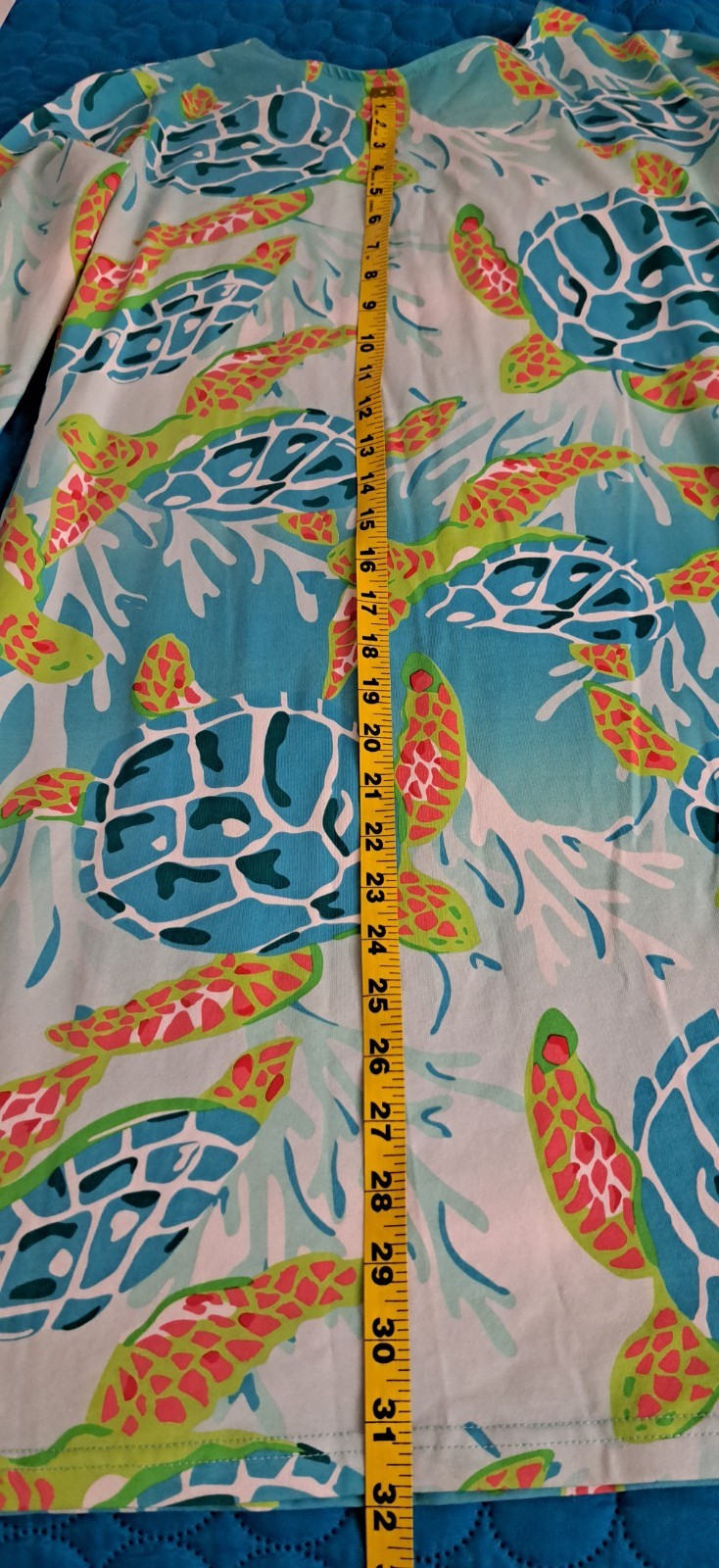 Ana Clare Summer Turtle Print Sleeveless Shift Dress Size M NWT