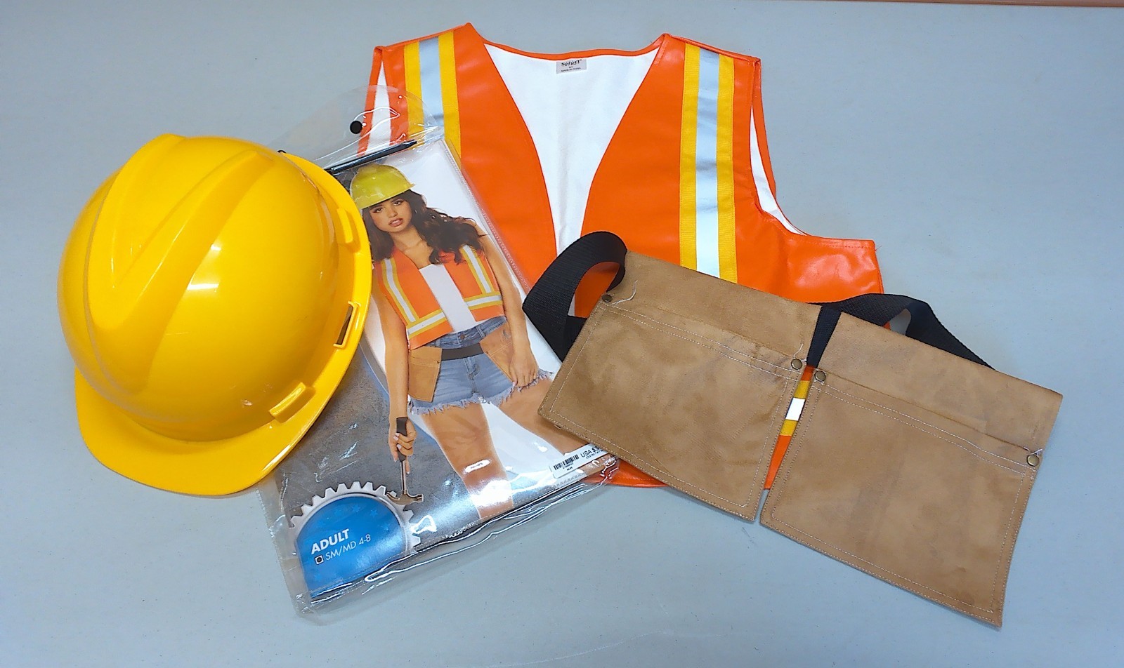Caution Construction Worker Spirit Halloween Costume Women’s Size S/M