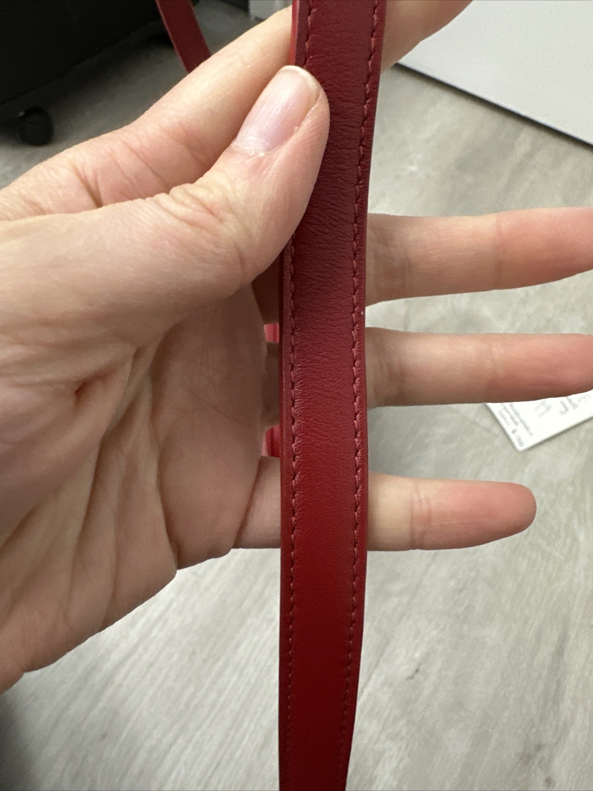 CELINE C Charm Small Quilted Calfskin Leather Camera Bag Red