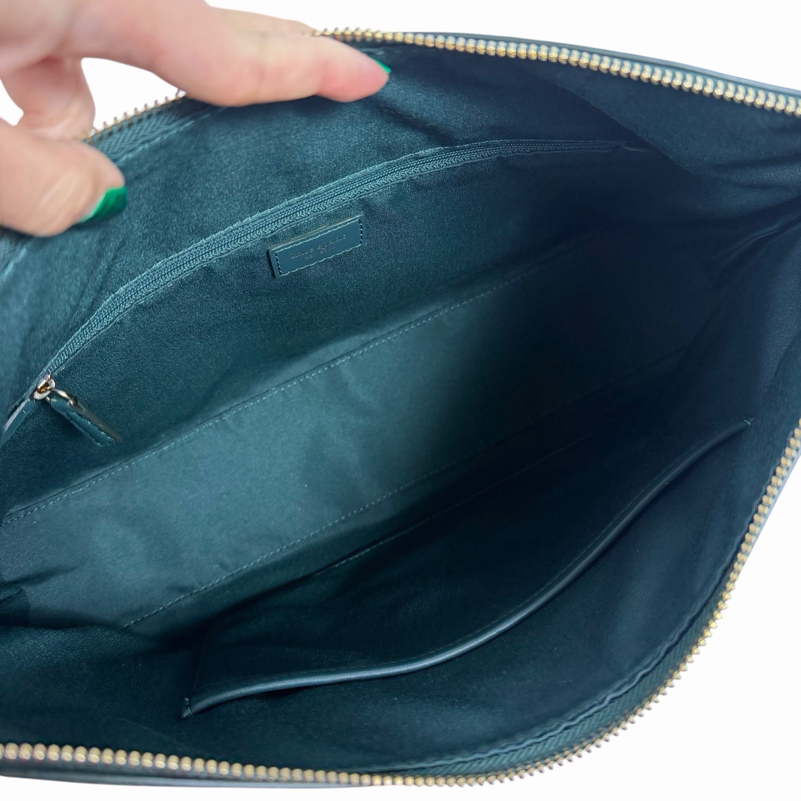 Kate Spade Loop Large Shoulder Bag Pebble Leather Midnight Green Women