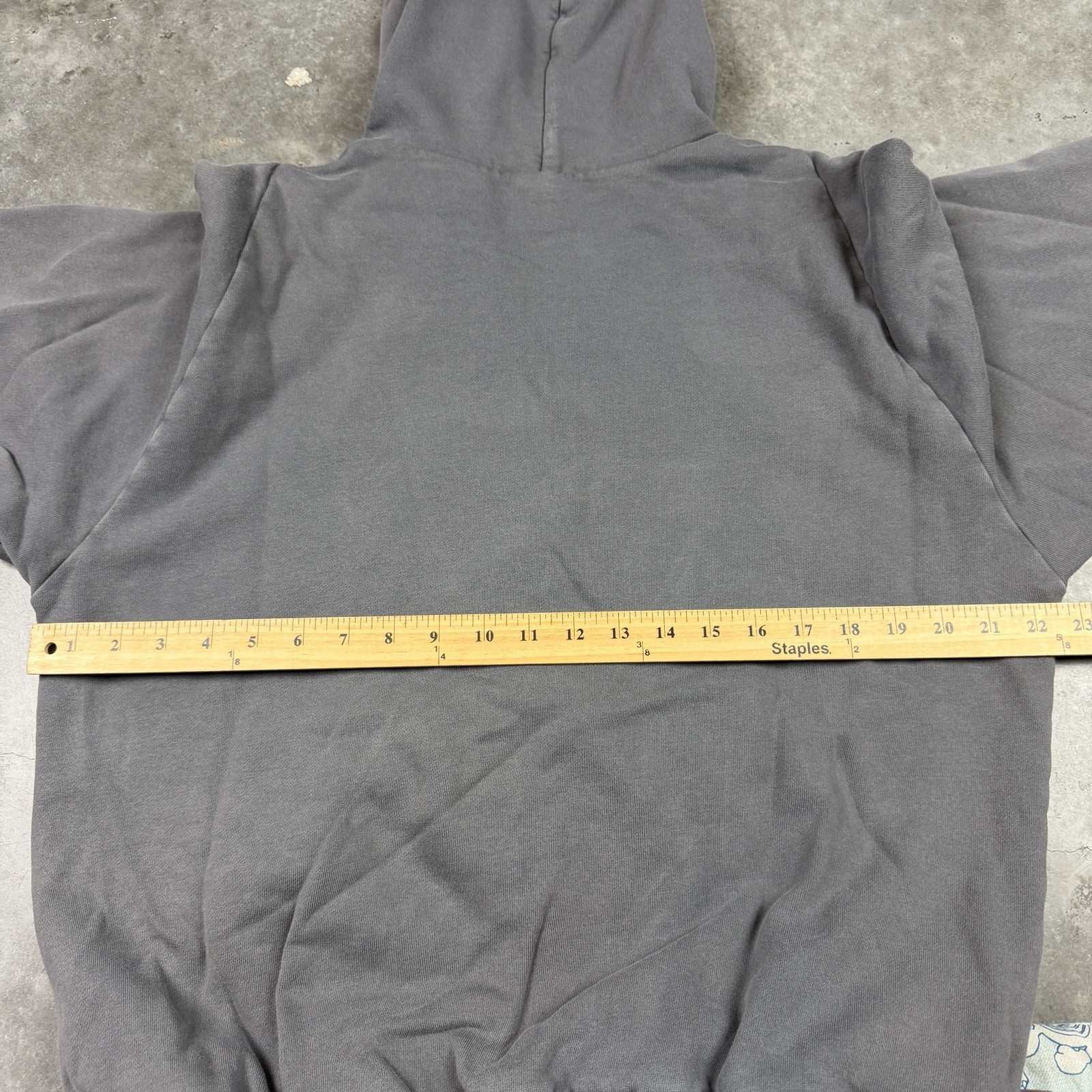YZY Gap Hoodie Mens Medium Gray Full Zip Boxy Flaws