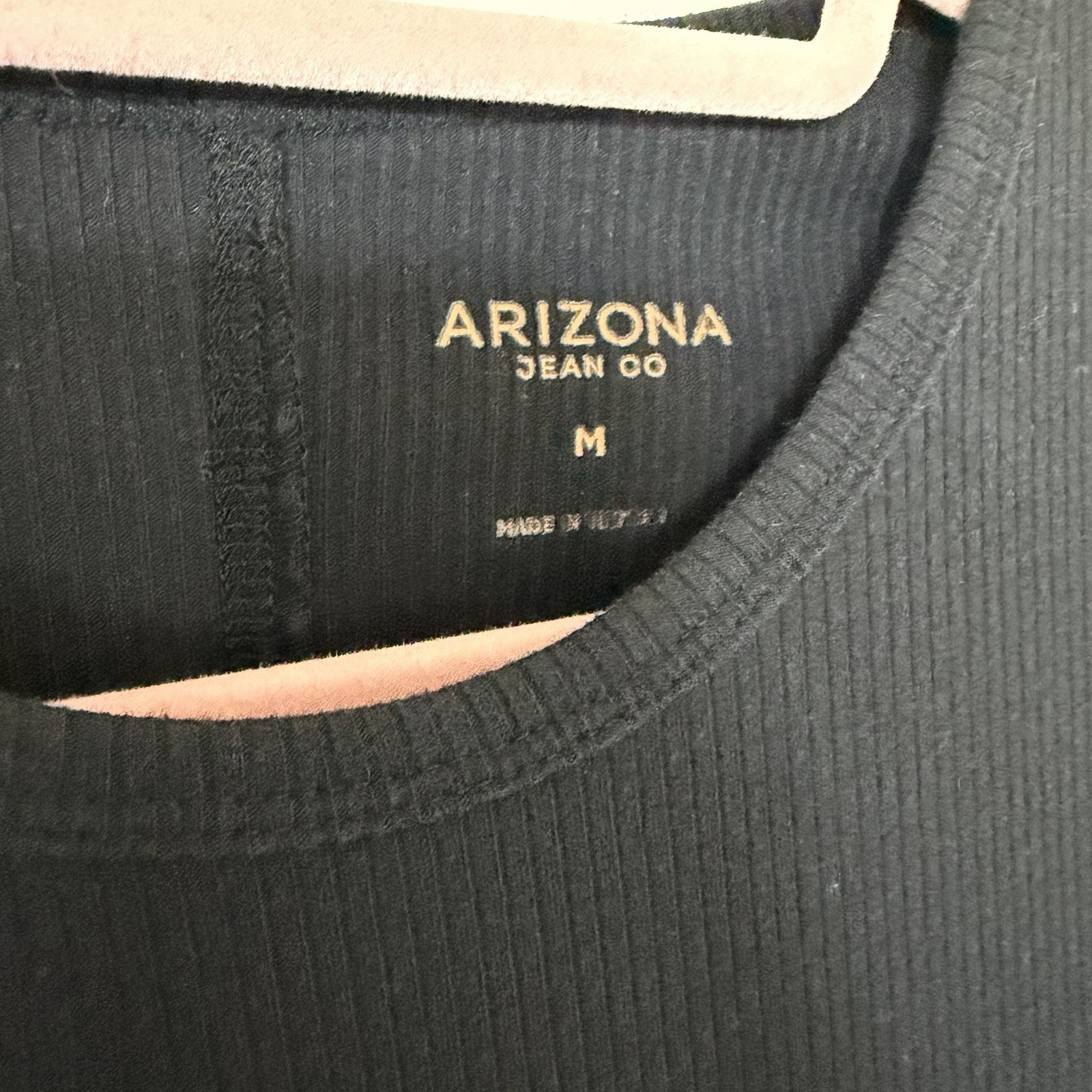 Arizona Jean Company Black Ribbed Long-Sleeve Crop Top