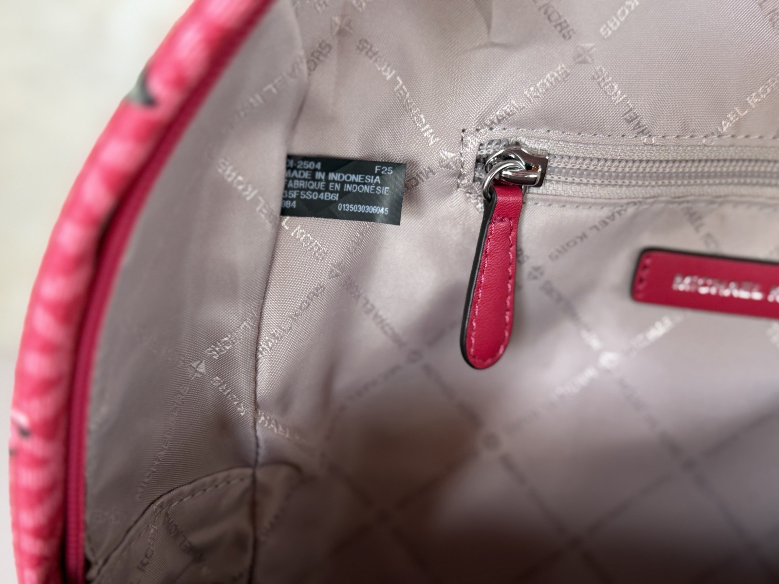 Michael Kors Slater Medium Chain Backpack MK Dark Raspberry Multi