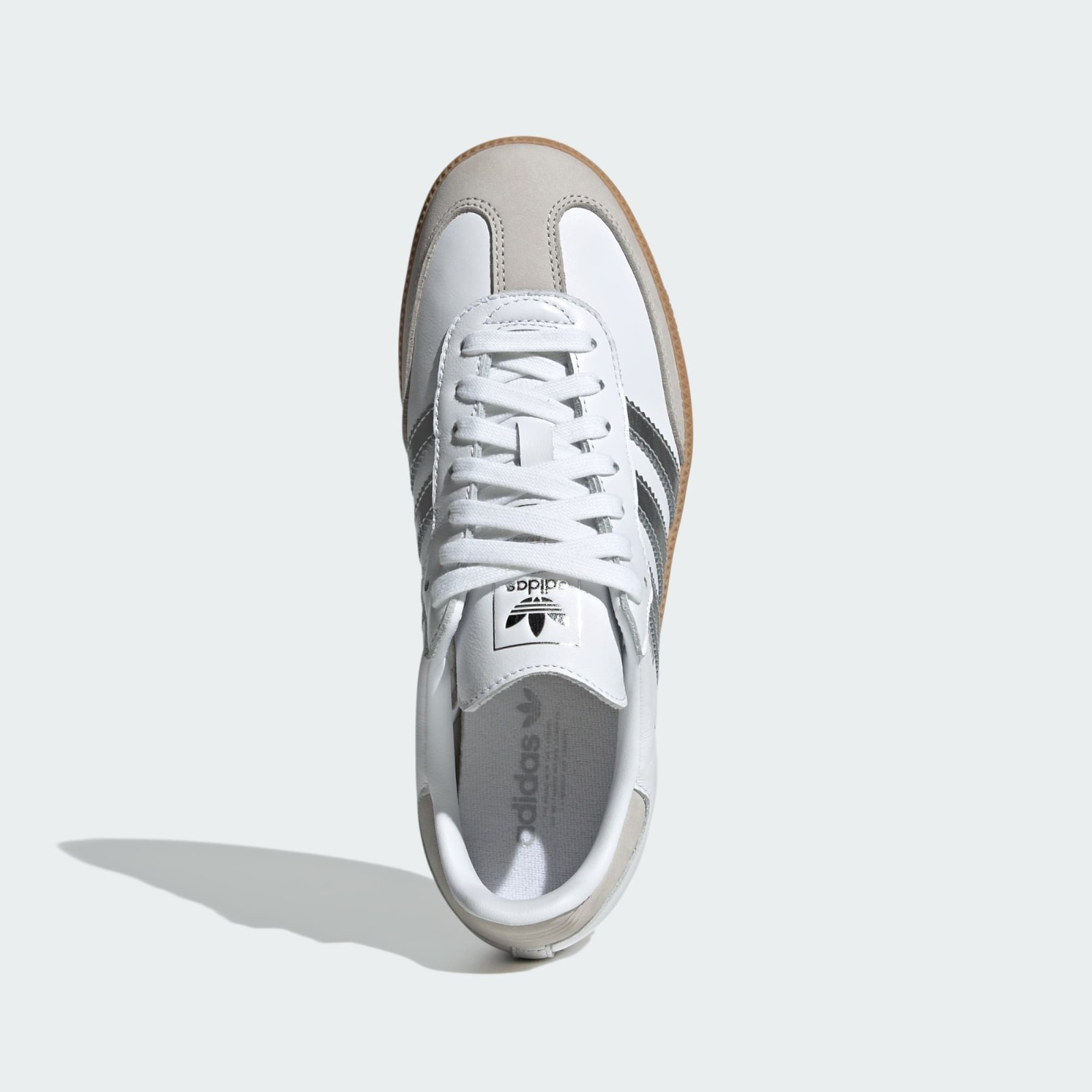 Adidas Samba OG White Silver Metallic Grey Womens Sports Sneaker JI2725
