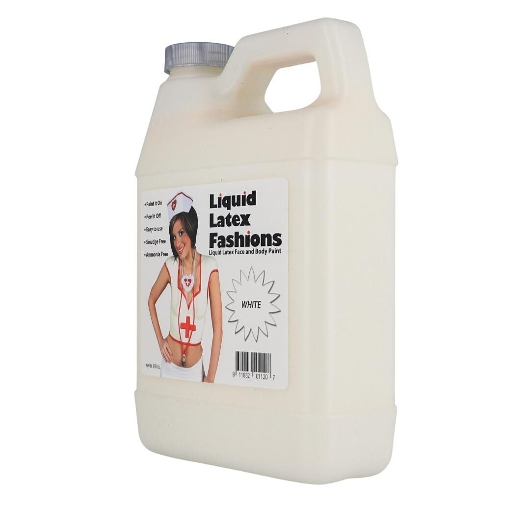 White 32 Fl Oz – Liquid Latex Face and Body Paint for Special Effects!