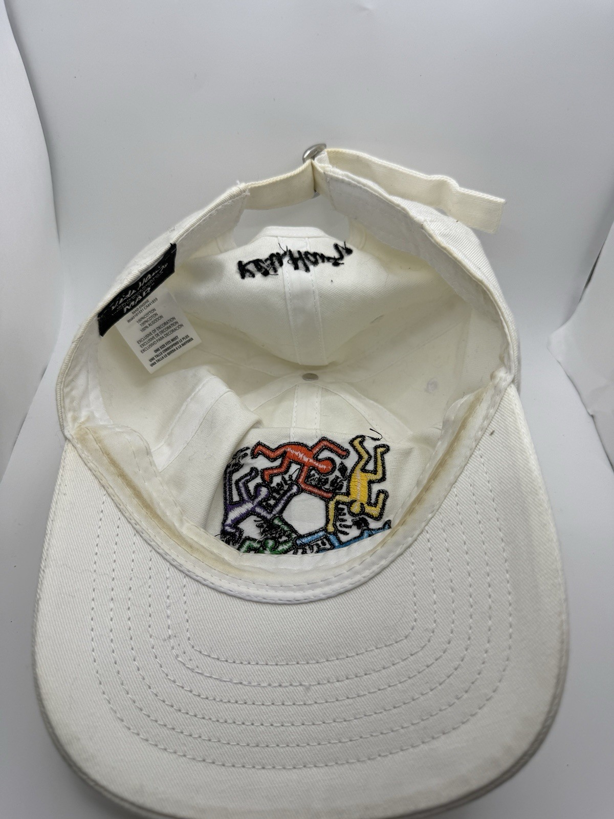 Keith Haring Hat Mens Strapback White Colorful One Size Mad Engine Art Artist