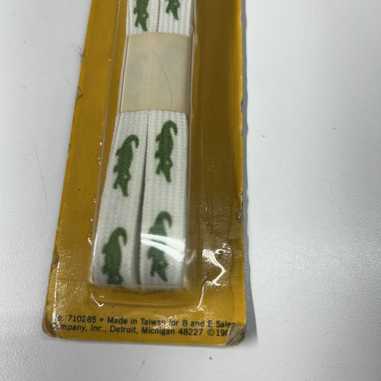 Vtg 80’s Rainbow Laces Alligator Shoe Laces 40 Inches Lacoste Taiwan NOS