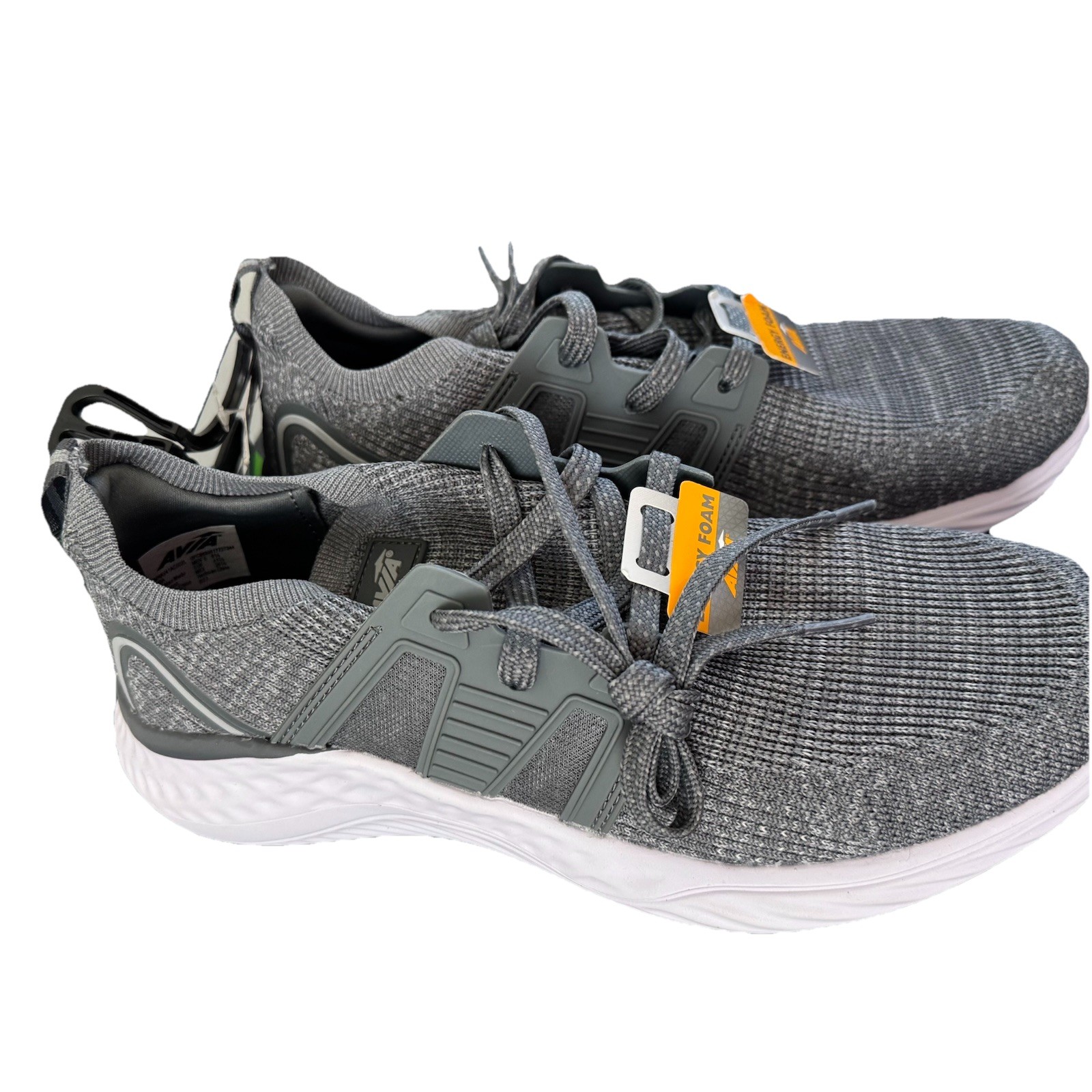 Avia Sequence Gray Tie Mens Sneaker Size 9 Enduropro Comfort Energy Foam Gray NW