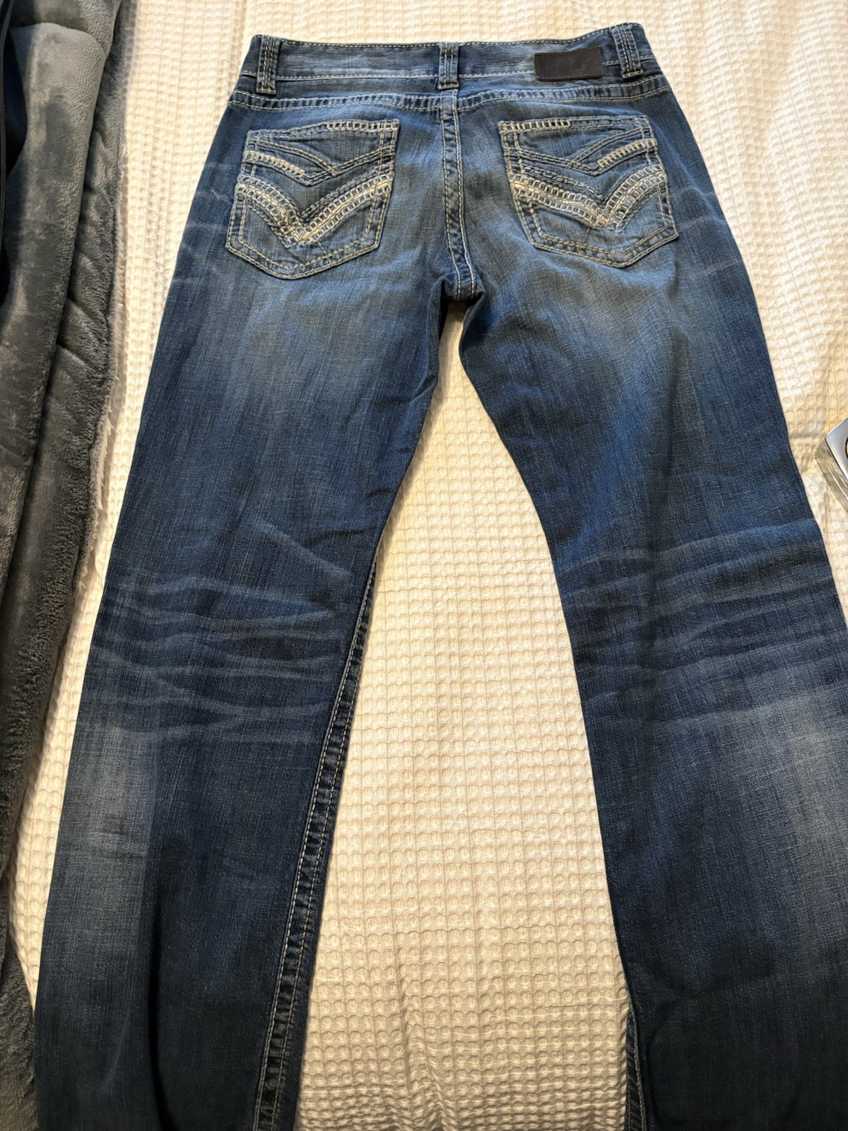 EXC! Buckle Black Fit No.11 Straight Leg Jeans Men 32 x 34 Long Stretch