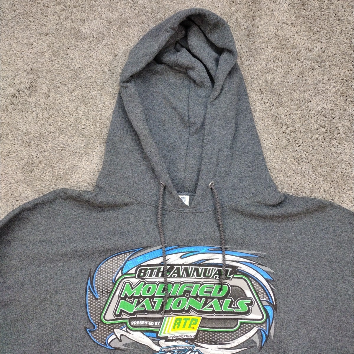 Modified Nationals Speedway Dirt Track Racing Dbl Sided Graphic Hoodie XL Bahr