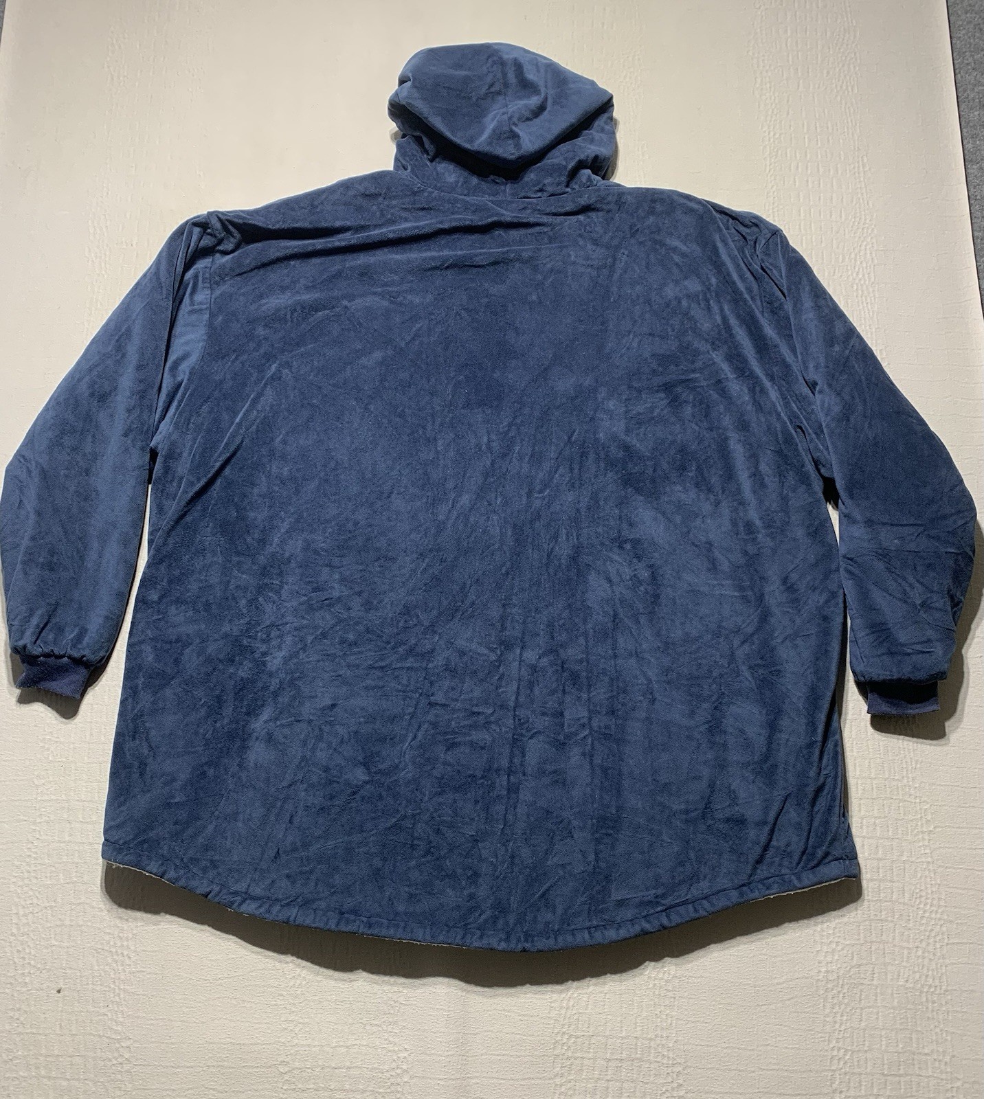 The Comfy Gray Oversized Sherpa Lined Pullover Hoodie w/ Pockets One Size