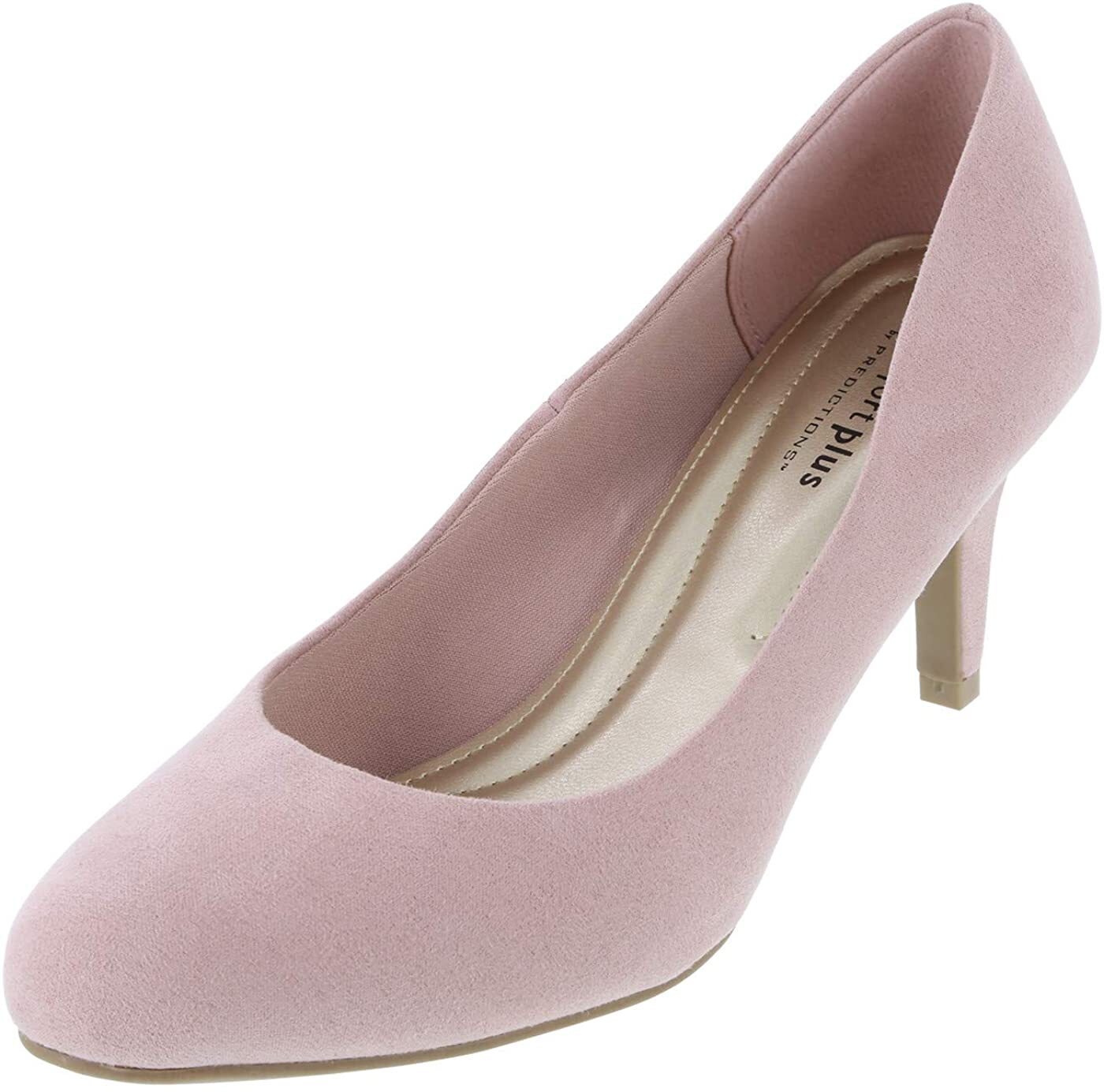 Comfort Plus by Predictions Women’s Karmen Light Pink F Suede Pump Heel Shoes