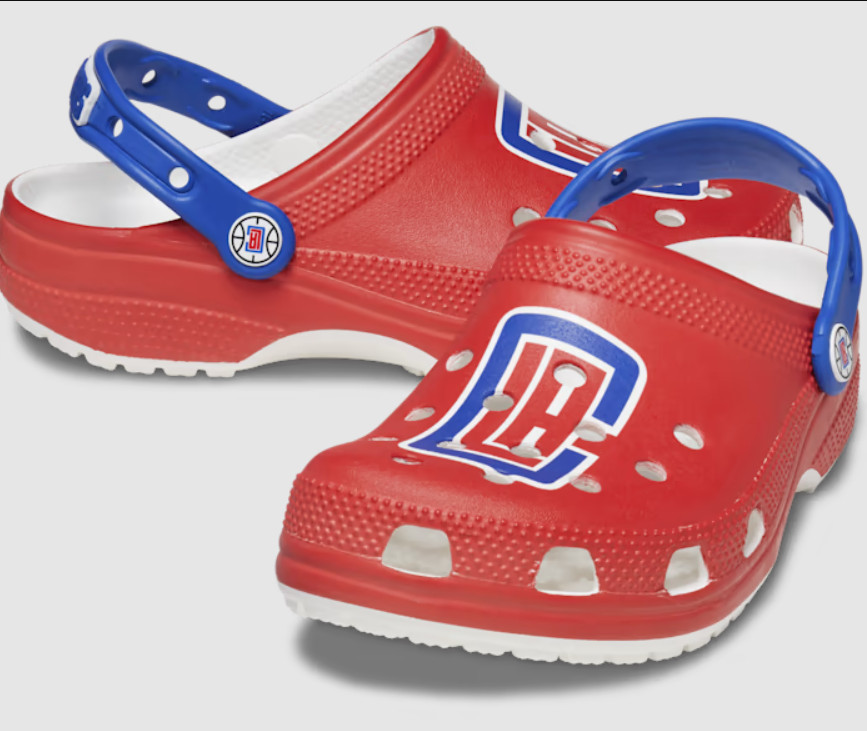 Crocs Los Angeles Clippers NBA Classic Slip On Clogs Red Logo 9M/11W