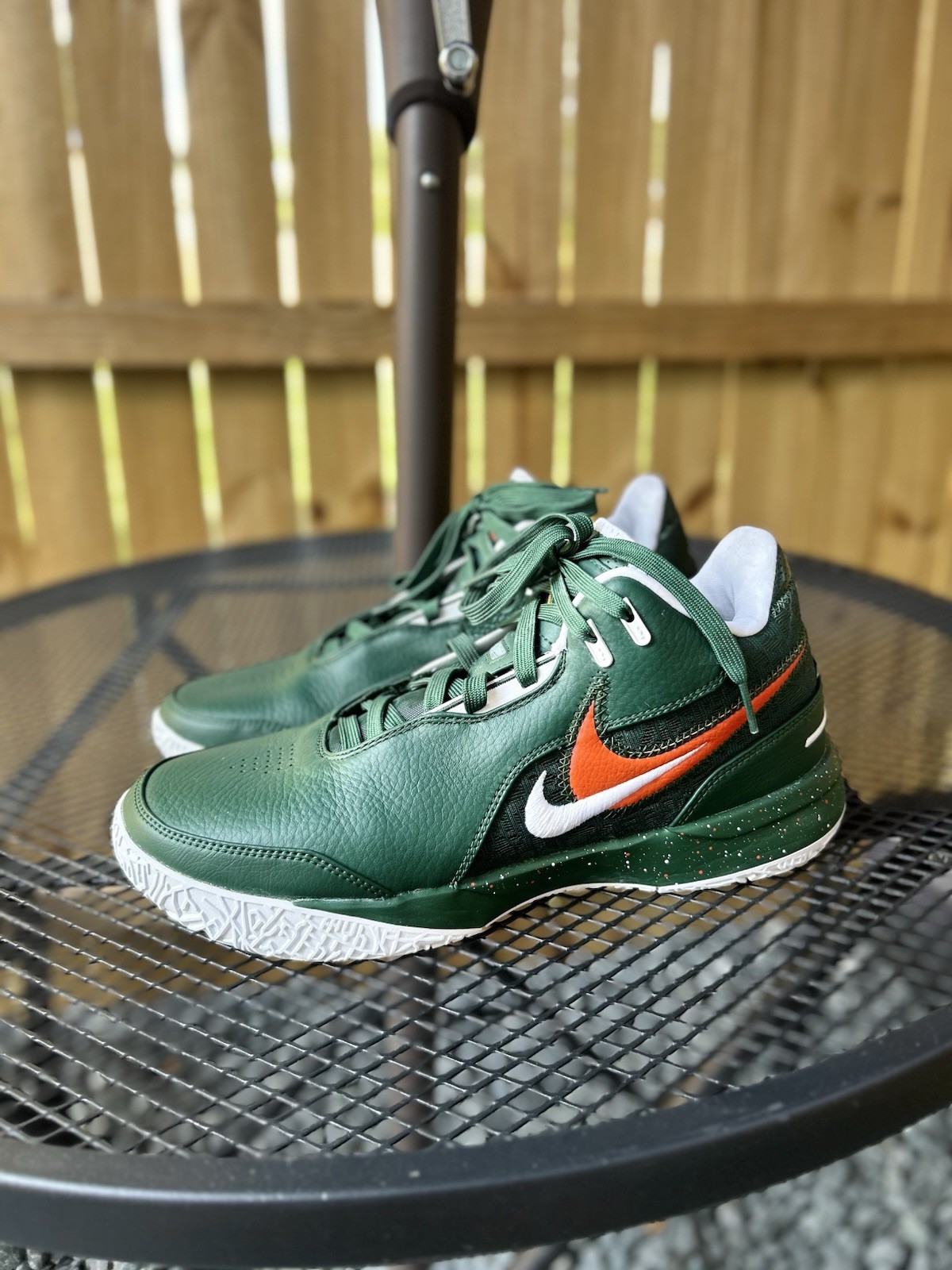 Nike LeBron NXXT Gen size 9.5 Green Orange White Basketball Shoes