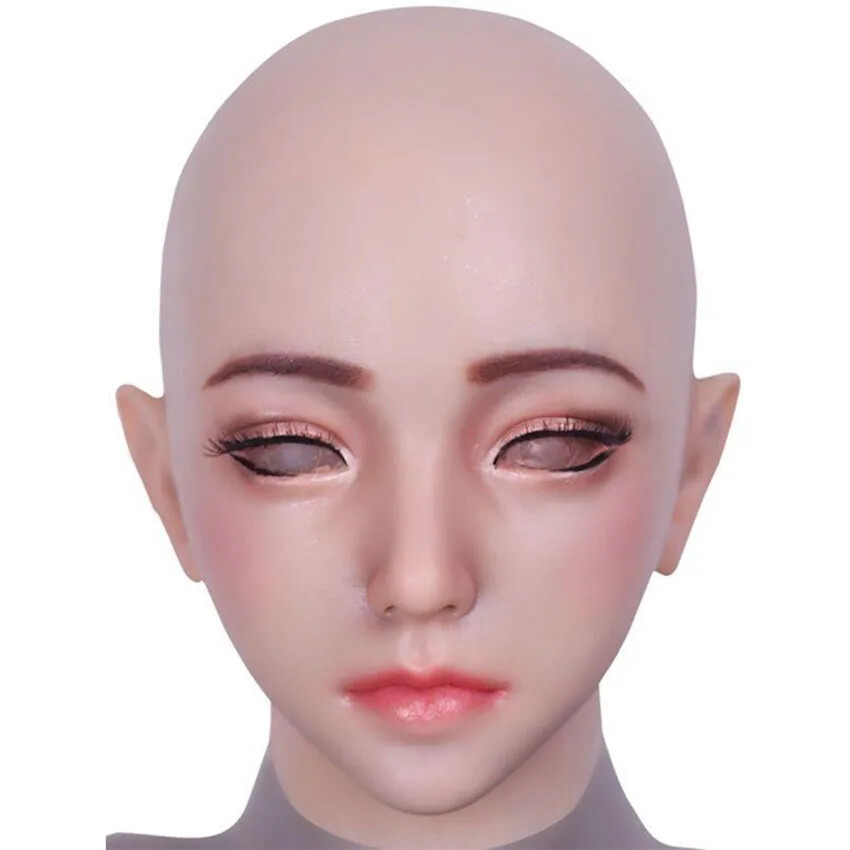 Realistic Mask Full Head Face Soft Silicone Male To Female Cosplay Crossdresser