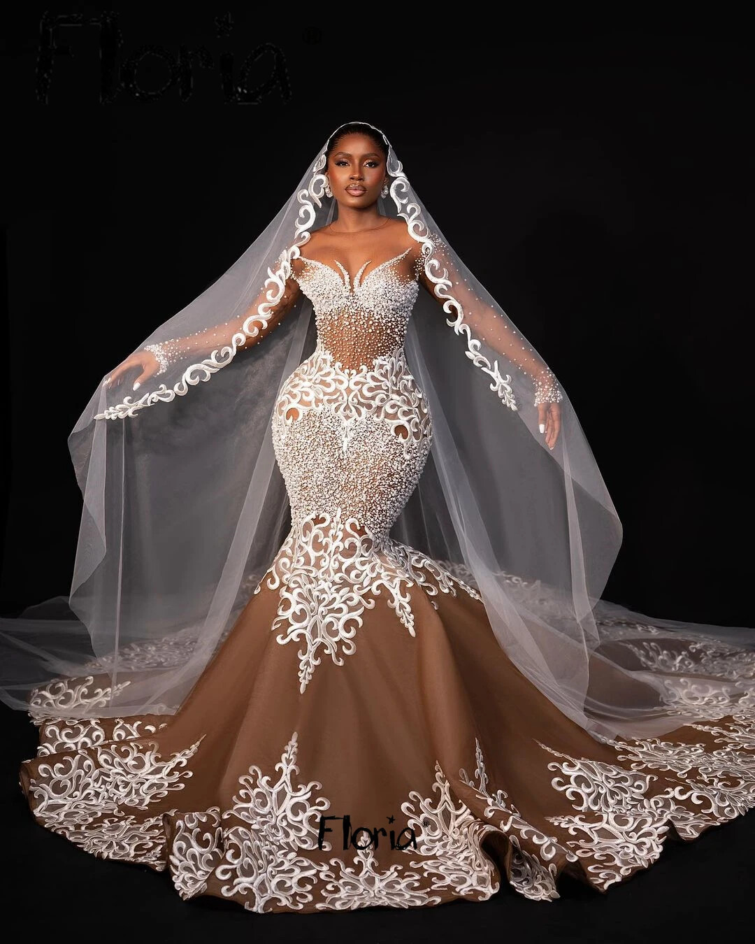 Sexy Lace Applique Mermaid Wedding Dresses Sweep Train Off Shoulder Bridal Gowns