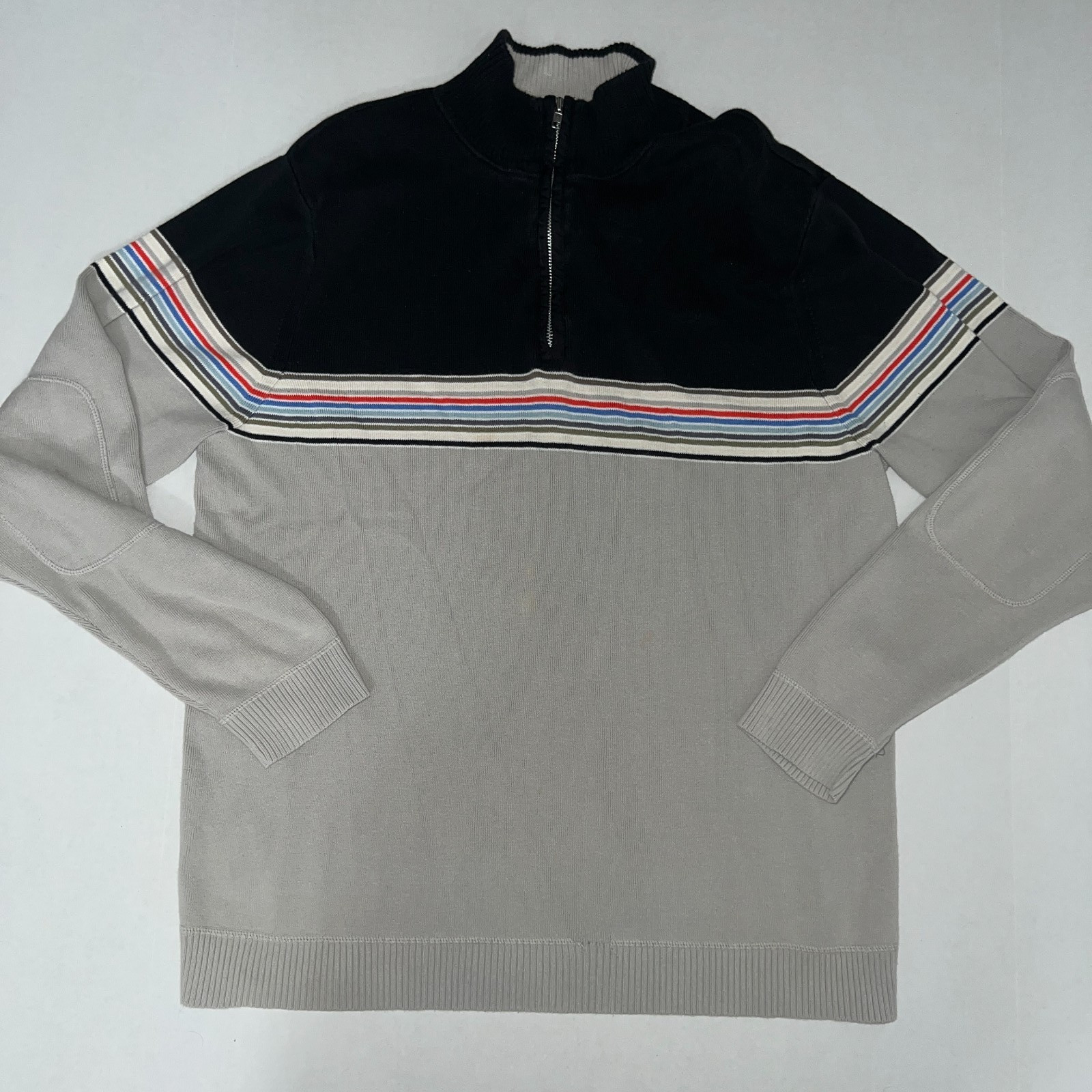 (Vintage) 90’s Men’s Gap Quarter Zip Striped Pullover Sweater Size XL