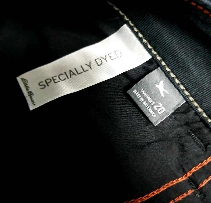 3 EUC Eddie Bauer Gray Black Slightly Curvy Skinny Denim Women’s Jeans Size 20.