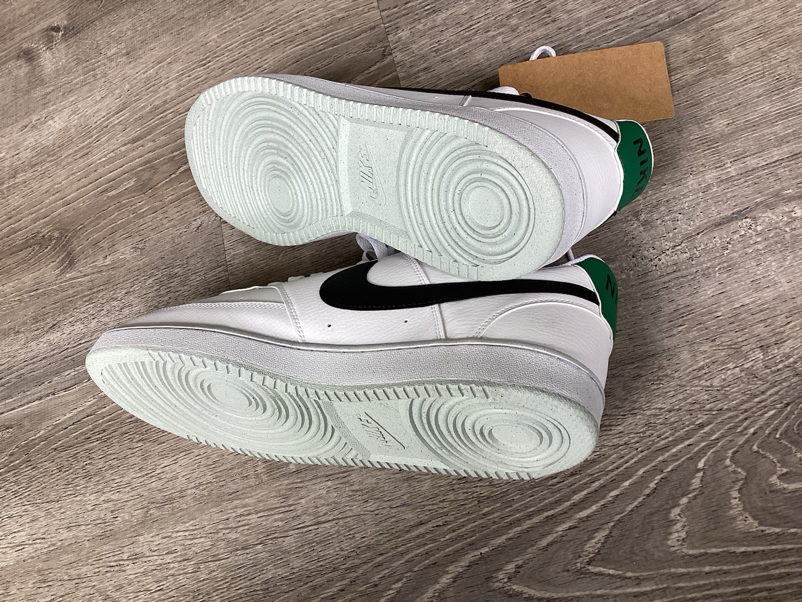 Nike Court Vision Low Mens 13 Next Nature White Black Green Sneakers DH2987-110