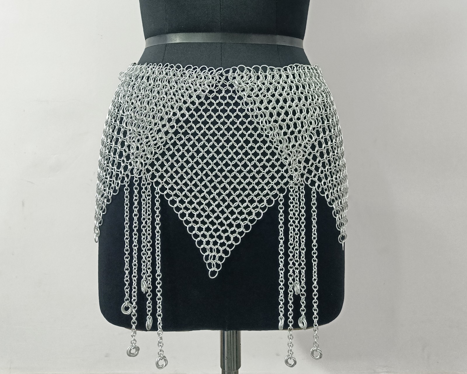 Handmade Chainmail Skirt Lightweight Waist Belt for Women Festival LARP Outfit