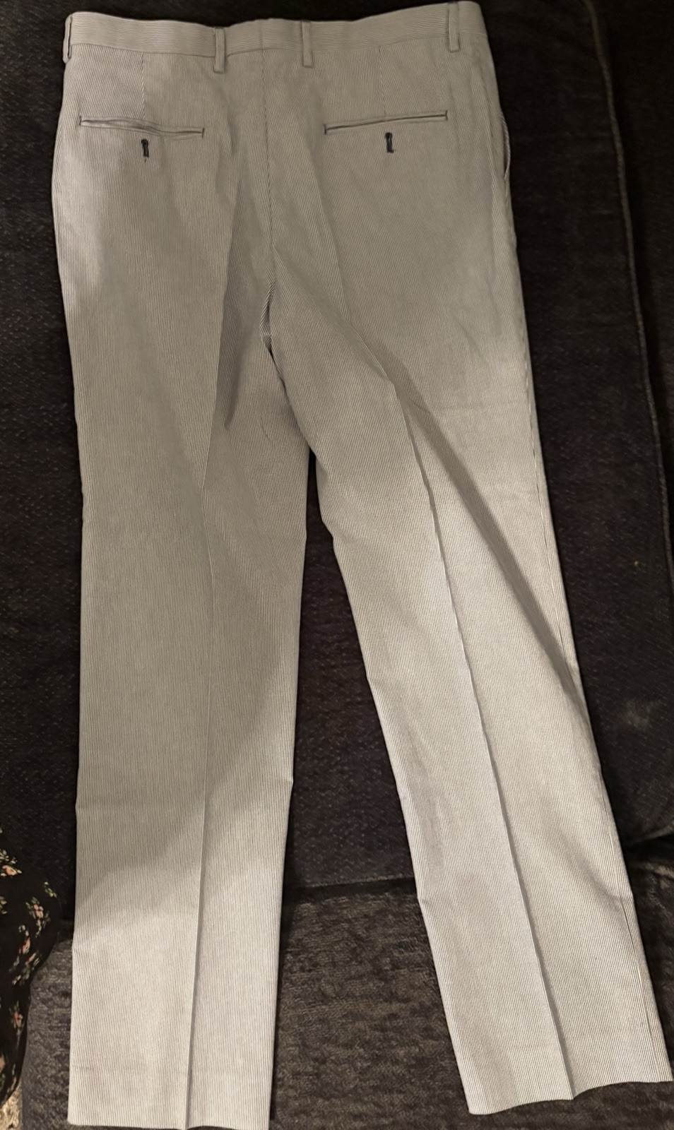 Tommy Hilfiger Men’s Blue/White Striped Seersucker Chino Pants 36 Slim